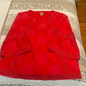 Woman’s top Red Orange color Worn 3 times